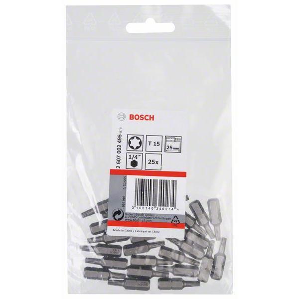 Бита "Bosch" Torx T15 25 mm XH 1 шт (25 шт уп ) 2607002495