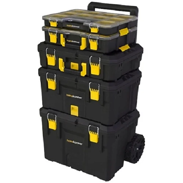 Набор ящиков системы хранения HANSKONNER HANSTORAGE PLUS 5шт на колесах  HSP5KIT