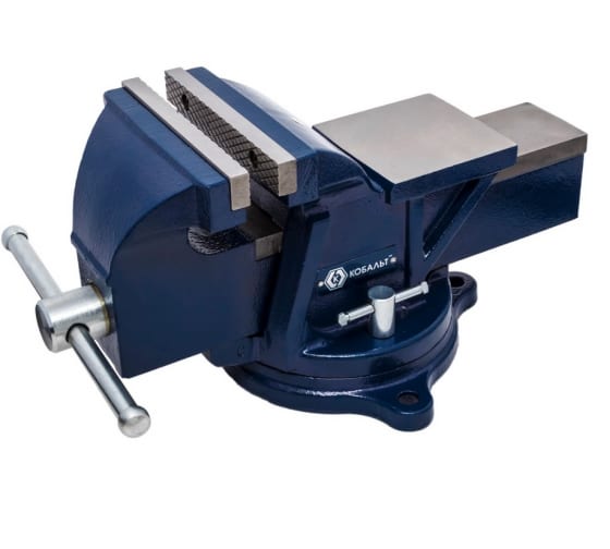 Тиски слесарные поворотные Кобальт 150мм. захва 150мм. вес 17кг.  245-992 в Екатеринбурге