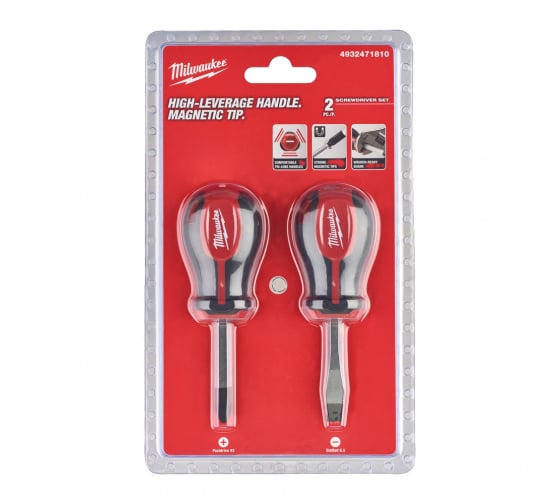 Набор коротких отверток магнитных с трехгранной рукояткой Milwaukee 4932471810