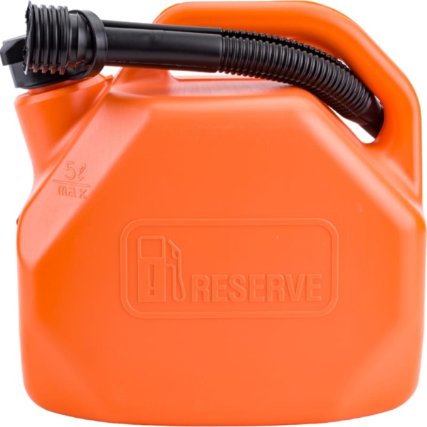 Канистра 3ton OCTANE RESERVE 5л оранжевая для топлива, усиленная, в комплекте с крышкой и лейкой 55381 в Екатеринбурге