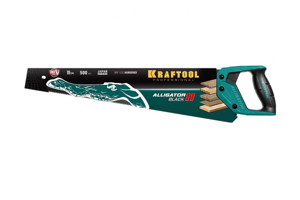 Ножовка по дереву Kraftool Alligator BLACK 3D 500мм 11TPI 15205-50 в Екатеринбурге 