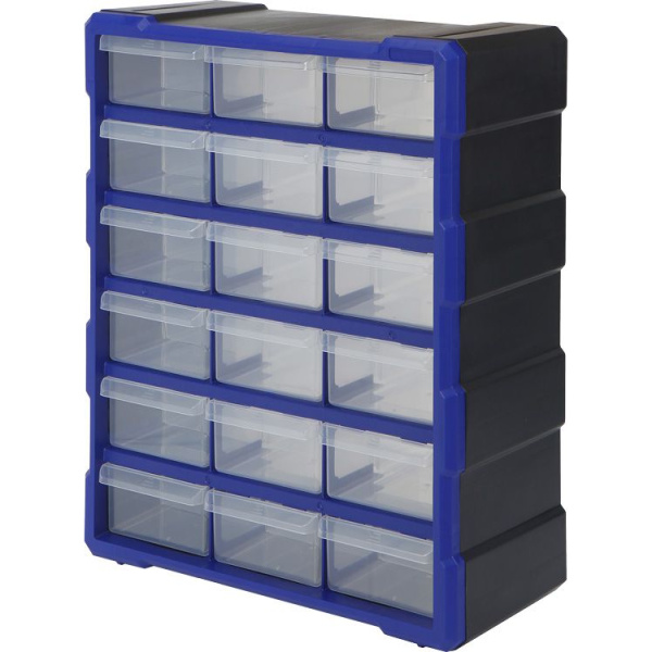 Органайзер пластиковый WORKPRO 18 ящичков WP283011