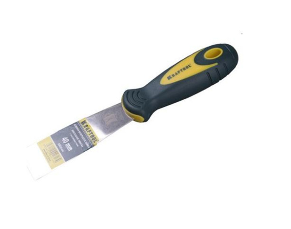 Шпатель "Kraftool" нержав.полотно 2-компоненткая ручка 125мм. 10035-125