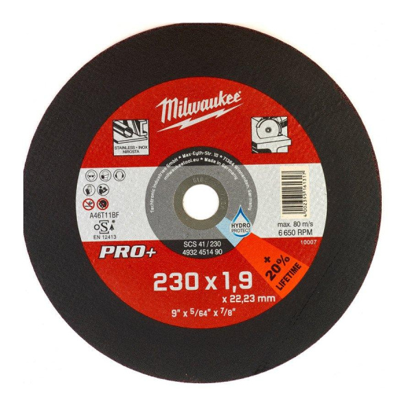 Отрезной диск Milwaukee SCS 41/230х1,9 PRO+ 1шт (заказ кратно 25шт)