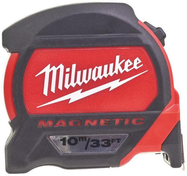 Рулетка Milwaukee ПРЕМИУМ магнитная 10м-33фт / ширина 27мм