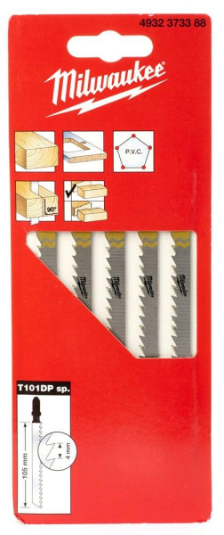Полотна для лобзика Milwaukee T101DP Sp. 105мм 5шт