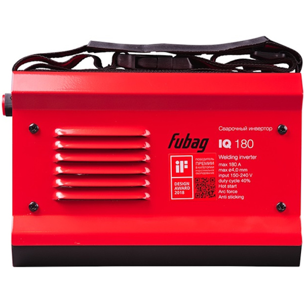 Сварочный апп. инвертор "Fubag IQ 180" (220В,5-180А.D=1,6-4,0mm 4,6кг,бытовой) в Екатеринбурге