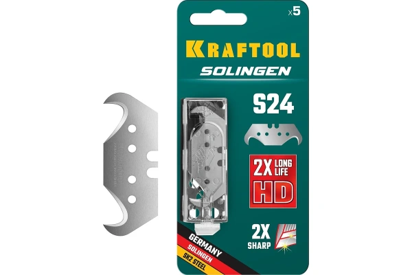 Лезвия крюковидные KRAFTOOL Solingen-S24 5шт  09643-S5_z02 в Екатеринбурге
