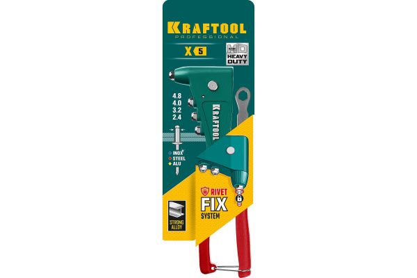 Заклепочник KRAFTOOL под заклепки алюминий сталь и нерж. d. 2.4, 3.2, 4.0, 4.8мм. 31173_z01 в Екатеринбурге 