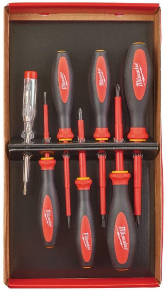 Набор отверток изолированых Milwaukee VDE №2 (7шт) , шт