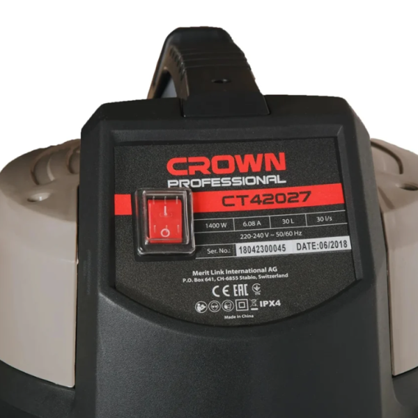 Пылесос строительный CROWN CT42027 в Екатеринбурге