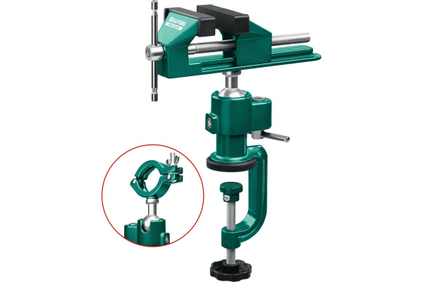 Тиски шарнирно-поворотные KRAFTOOL PRECISION 75 мм. рабочий ход губок 75мм.  32711-75 в Екатеринбурге