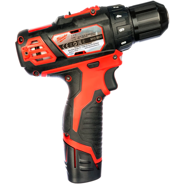 Акк. дрель шуруповерт Milwaukee M12BDD-201С (1х2Ач, з/у, кейс) 4933479439