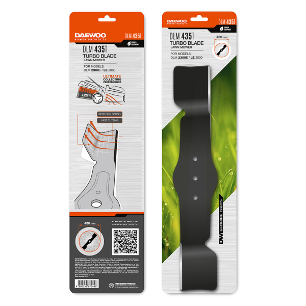Нож для газонокосилки DAEWOO Турбо DLM 435T 43см для DLM 2300E