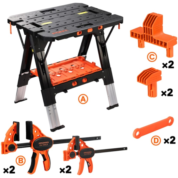 Верстак Pony Jorgensen 2-в-1 в наборе со струбцинами 2 шт.  60P в Волгограде