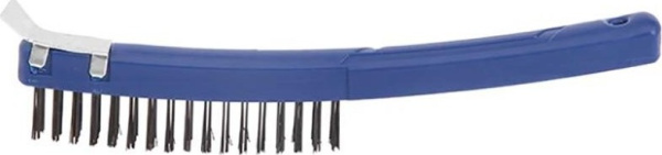 Щетка ручная WORKPRO стальная, 4-рядная, со скребком  WP253001