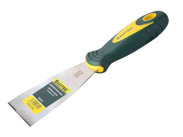 Шпатель "Kraftool" нержав.полотно 2-компоненткая ручка 50мм. 10035-050 в Екатеринбурге 