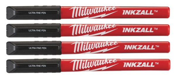 Ручки Milwaukee INKZALL Fine Tip Черная (4шт)