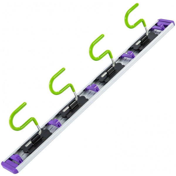 Алюминиевый настенный держатель для садового инструмента Palisad, 4 крюка 68304