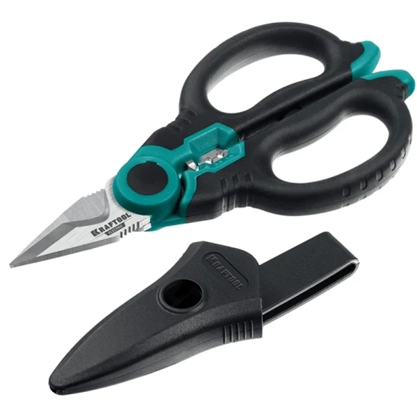 Ножницы электрика KRAFTOOL Electric  4-в-1 160 мм с чехлом  23356 в Волгограде 