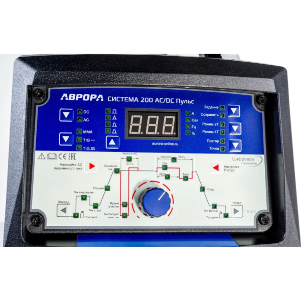 Сварочный аппарат аргонодуговой сварки АВРОРА Система 200 AC/DC Пульс  00023837 в Екатеринбурге